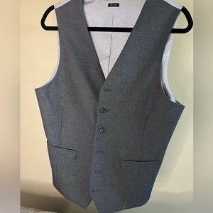 JF J.Ferrar Mens Slim Slim Fit Suit Vest- Charcoal -Medium